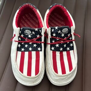 Hey Dude Kids American Flag Sneakers